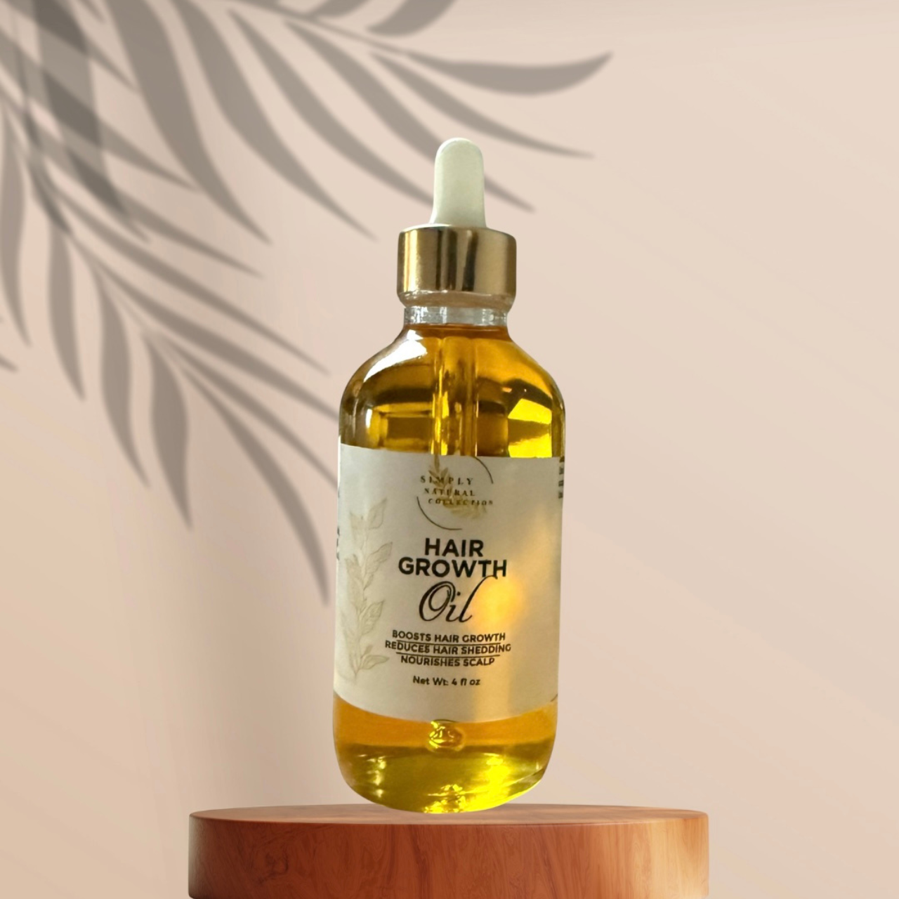 Dropper bottle filled with Natural Hair Growth Oil