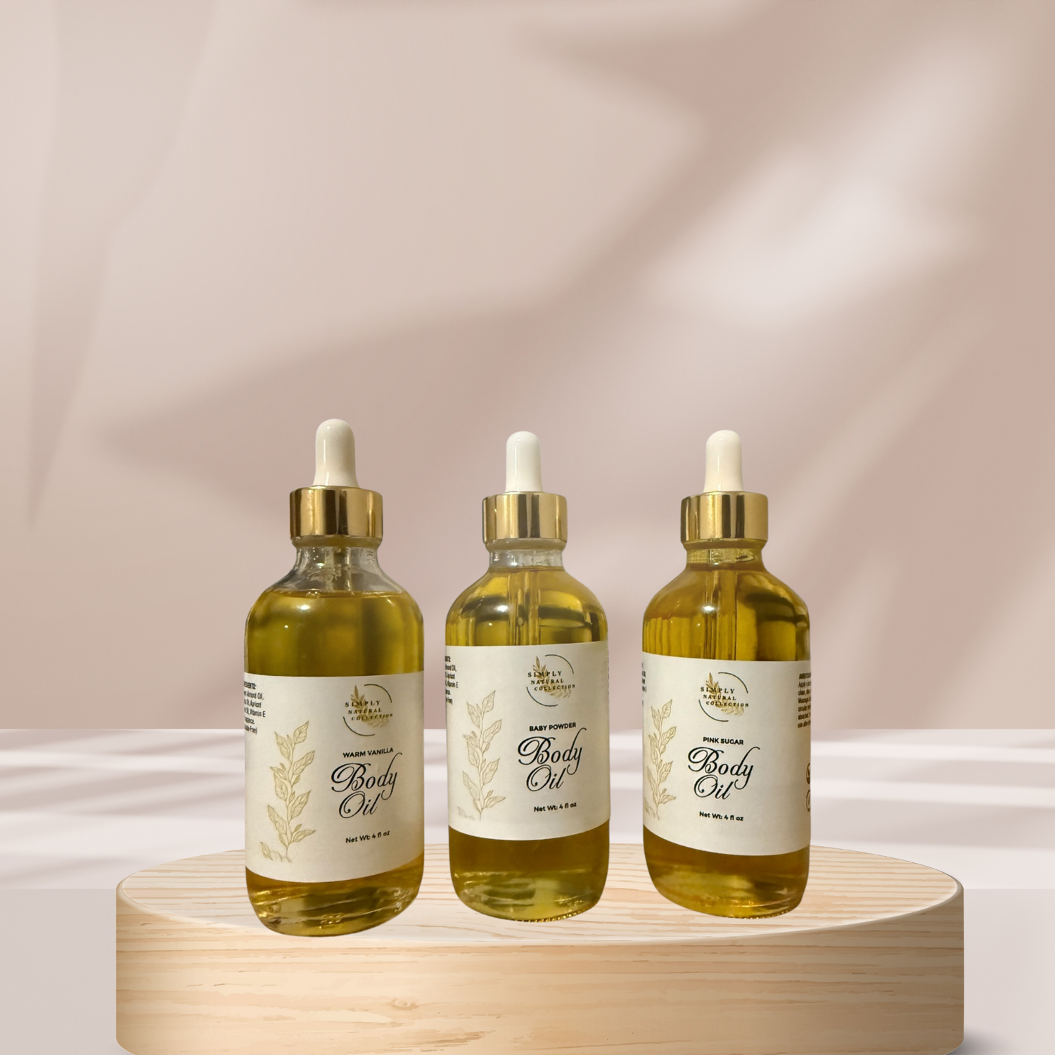 Body Oil, glass droppler jar